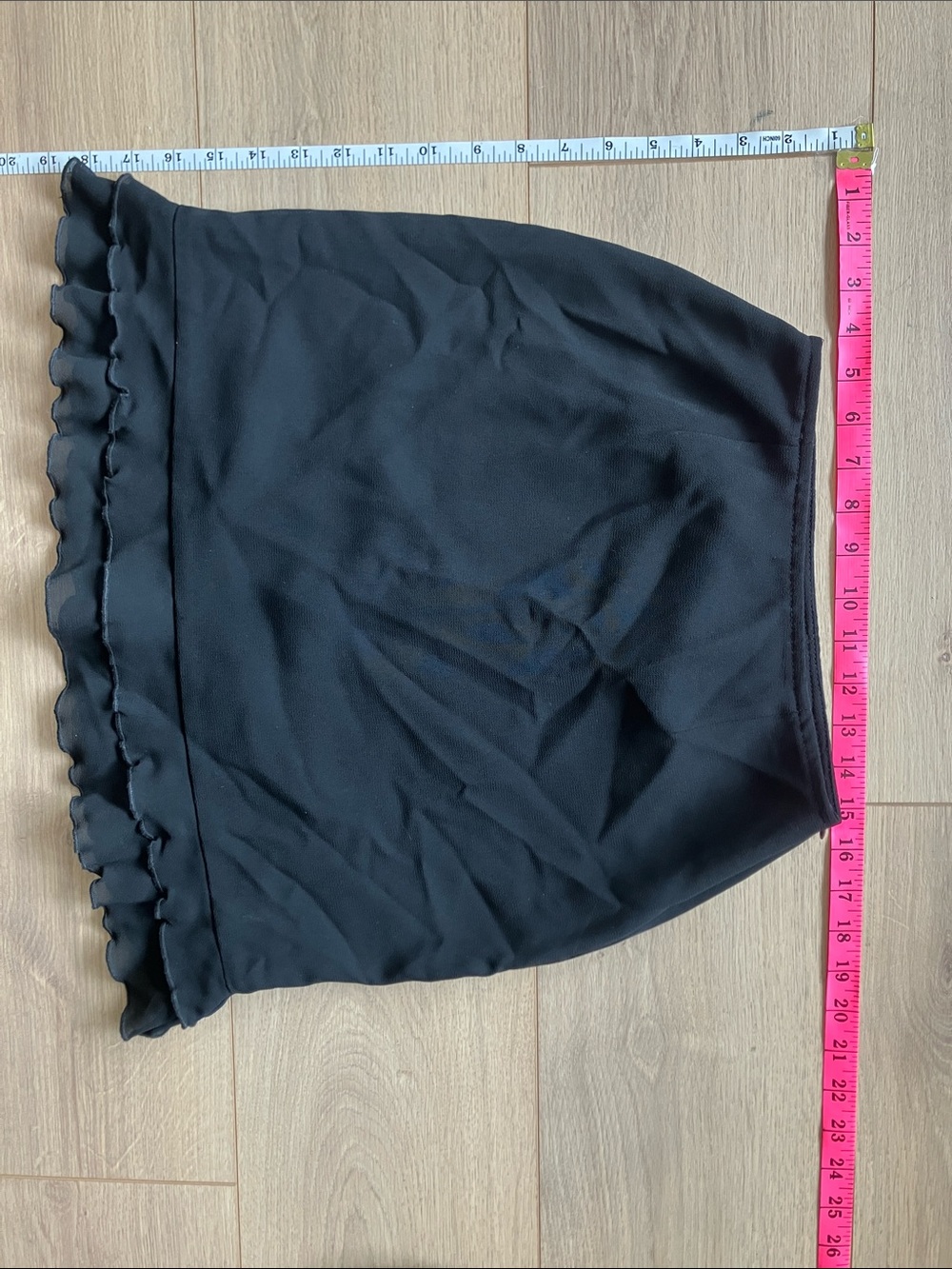 Black Ruffled Hem Skirt - Picture 5 of 5